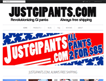 Tablet Screenshot of justgipants.com